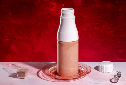 Smoothie protéiné fraise-chocolat