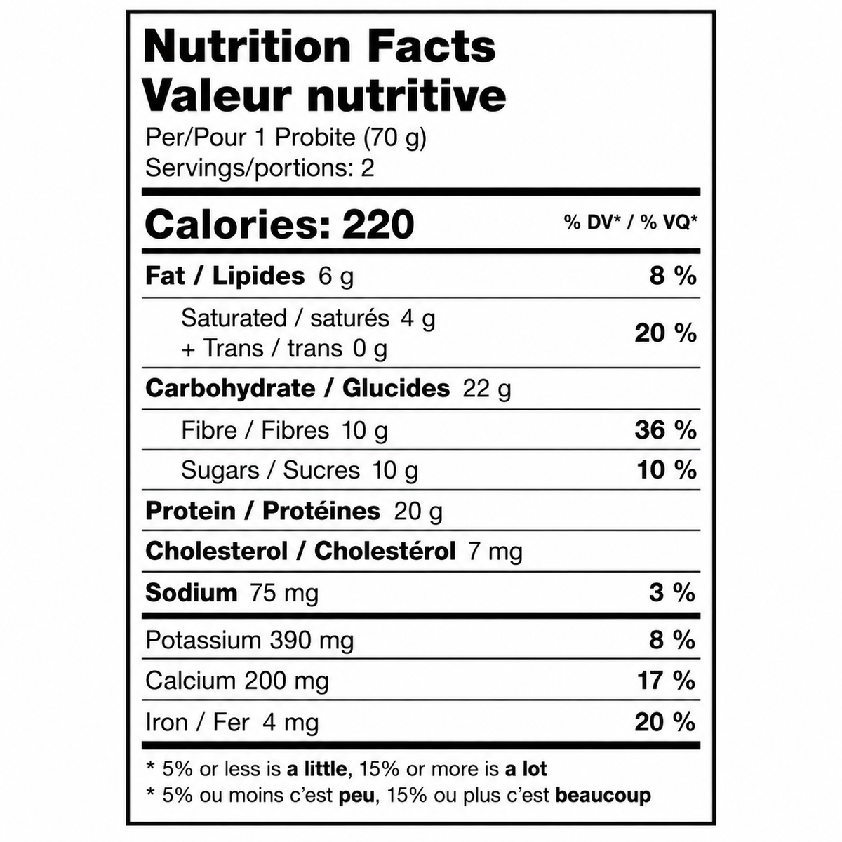 Informations Nutritionnelles