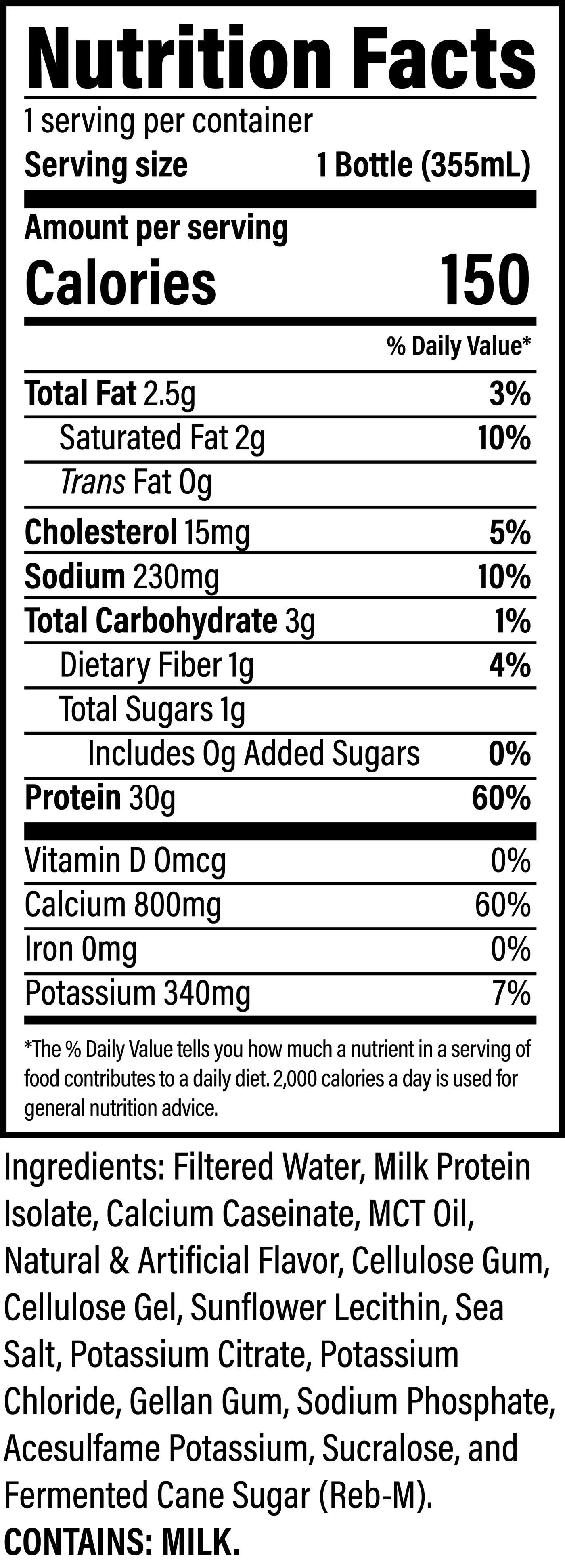 Informations Nutritionnelles