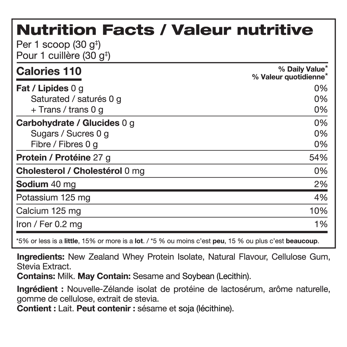 Informations Nutritionnelles