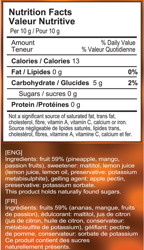 Informations Nutritionnelles
