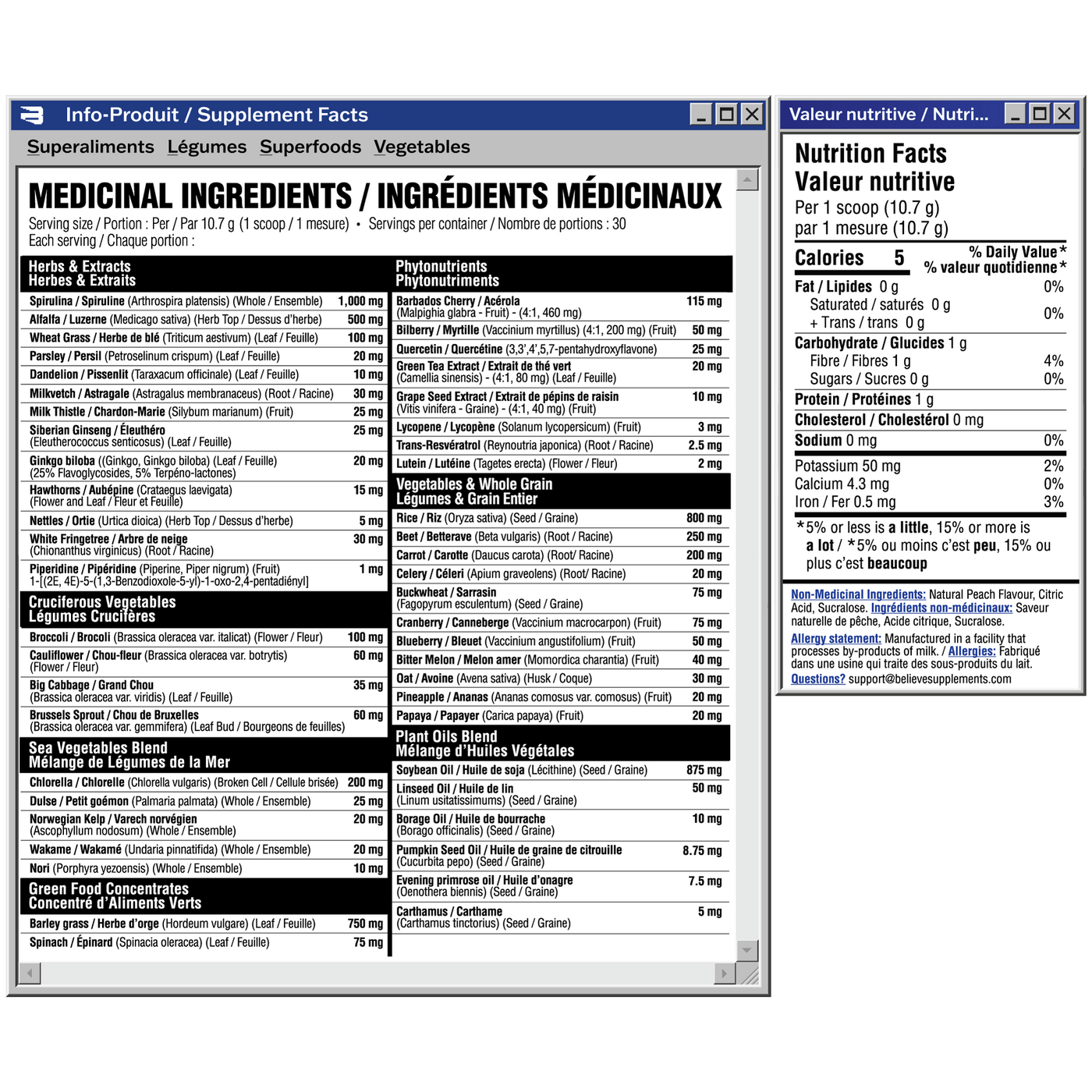 Nutritional Information
