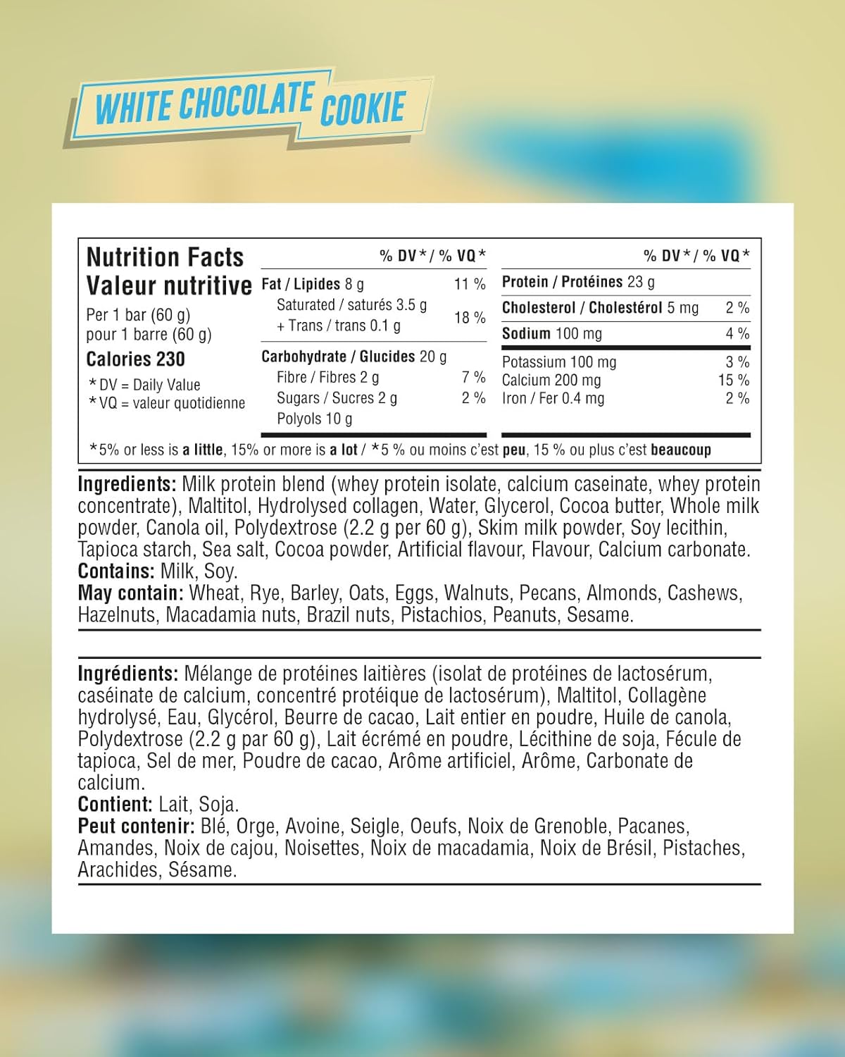 Informations Nutritionnelles