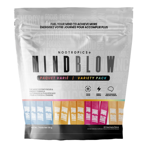 MindBlow - Paquet Varié Énergie et Focus - 20 Sachets