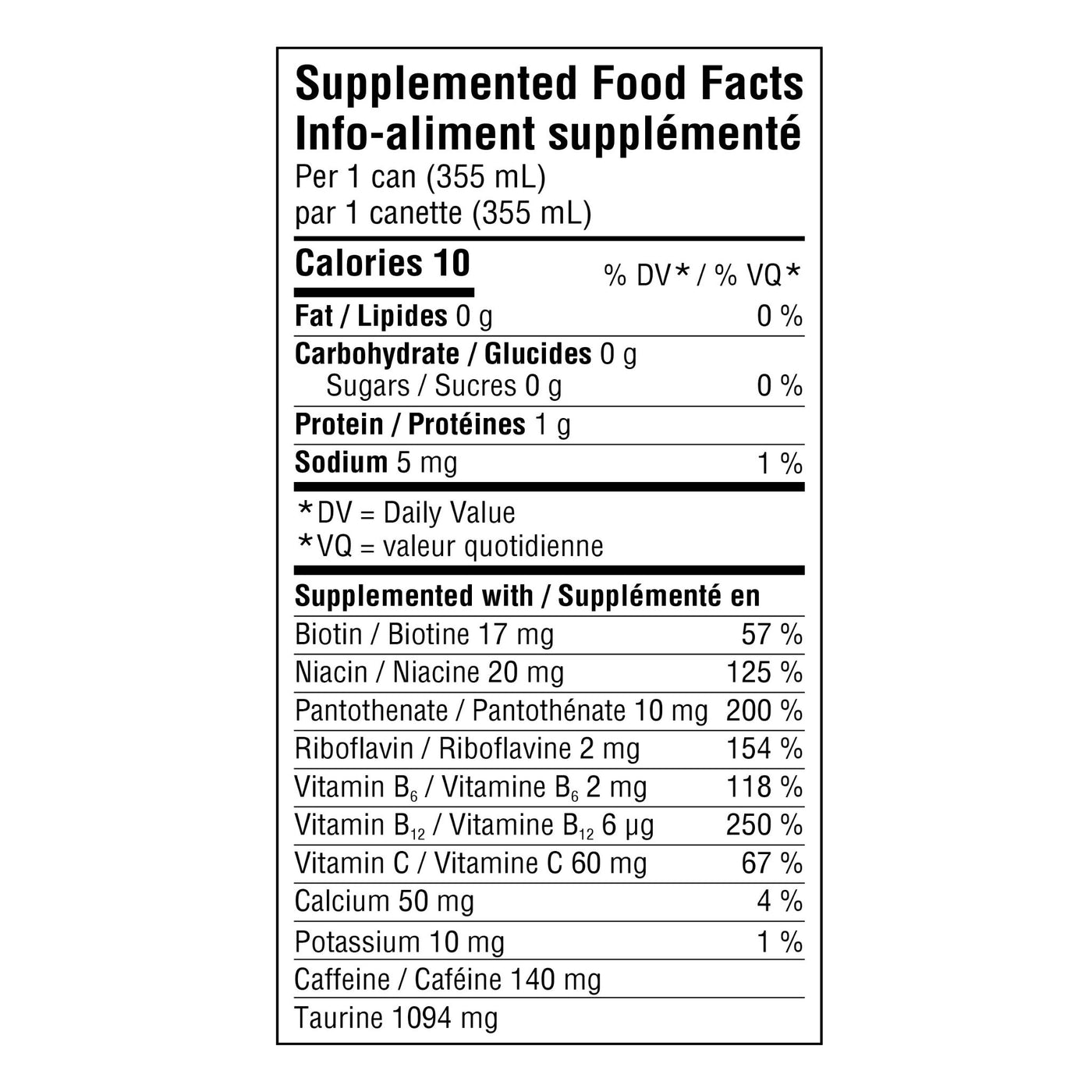 Informations Nutritionnelles