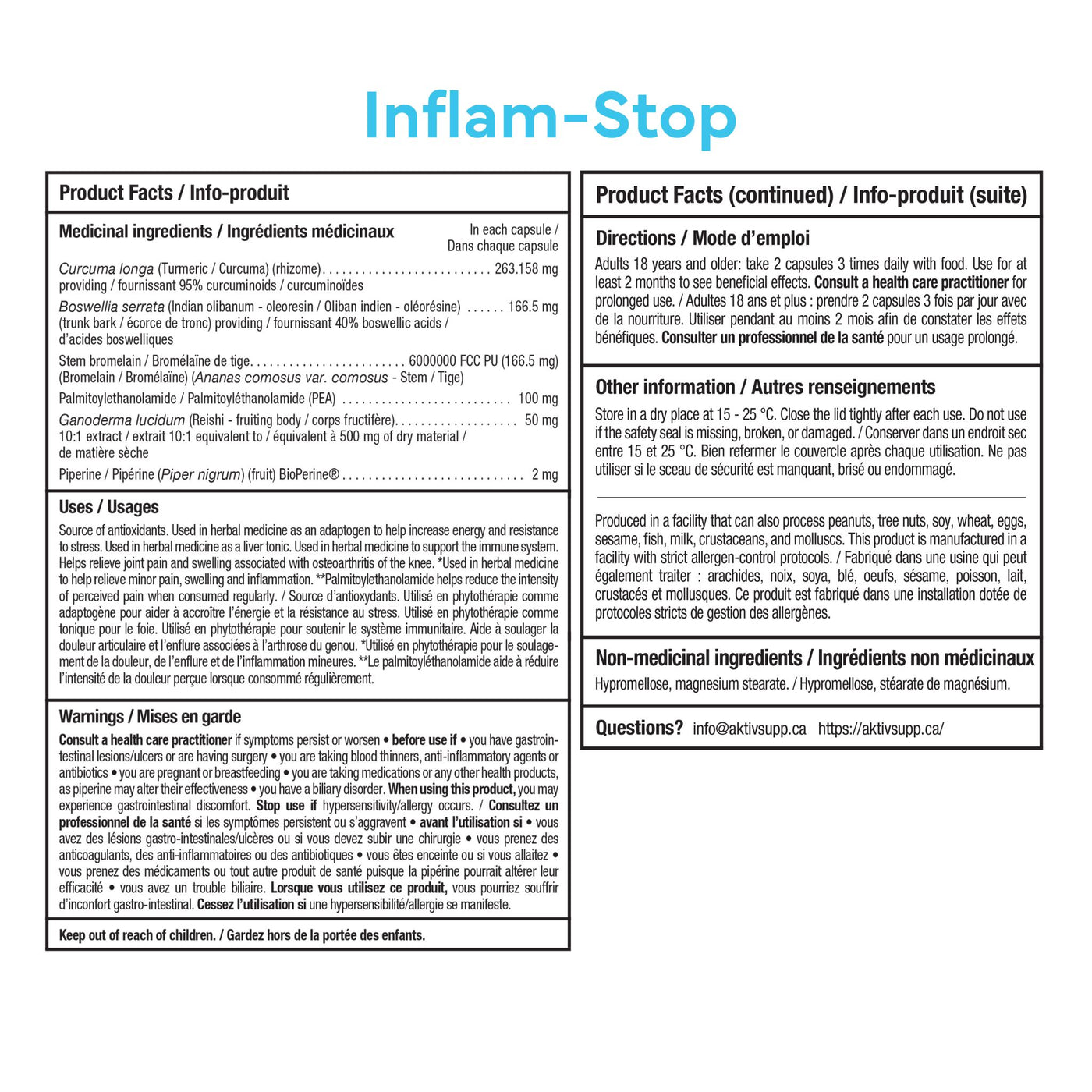 Informations Nutritionnelles