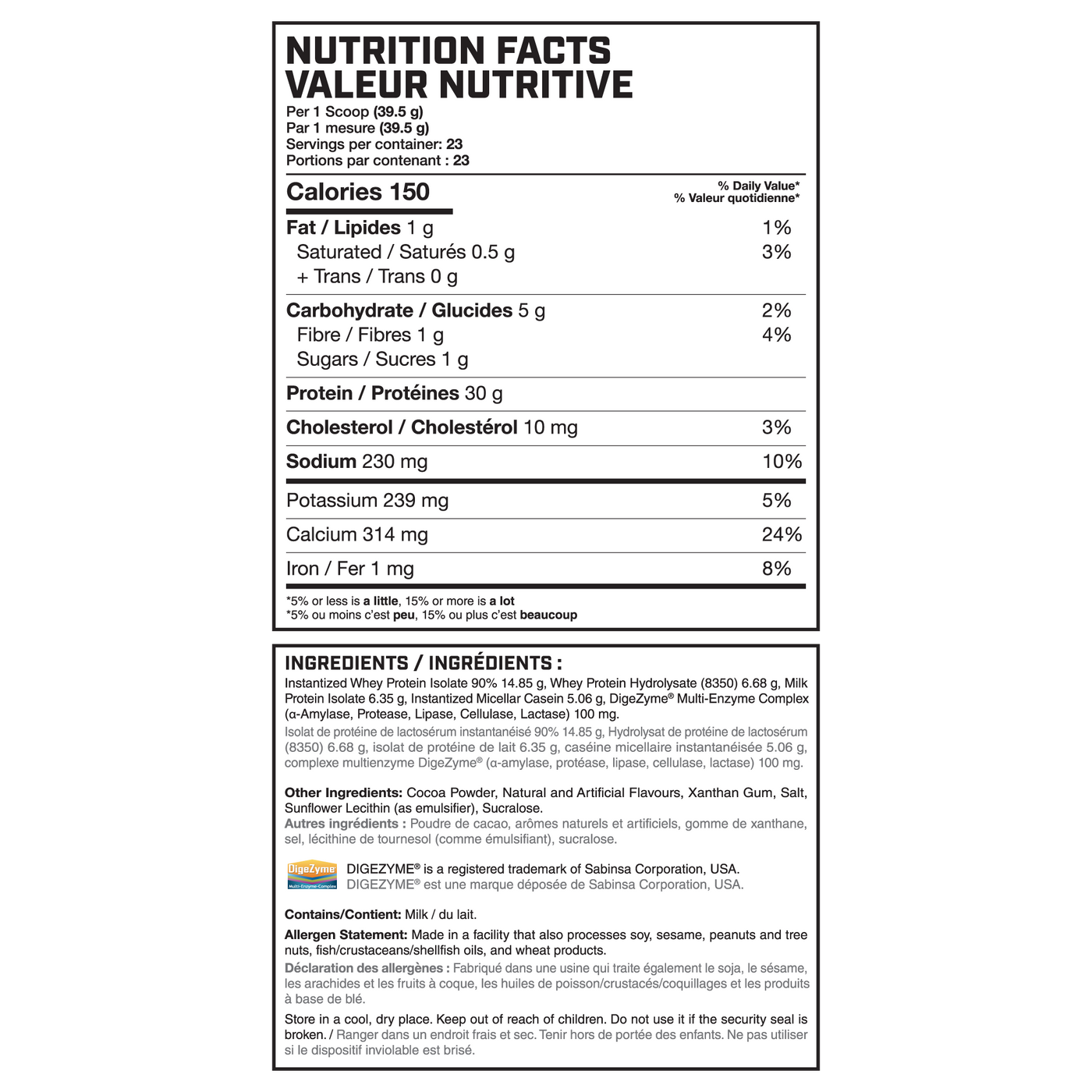 Informations Nutritionnelles