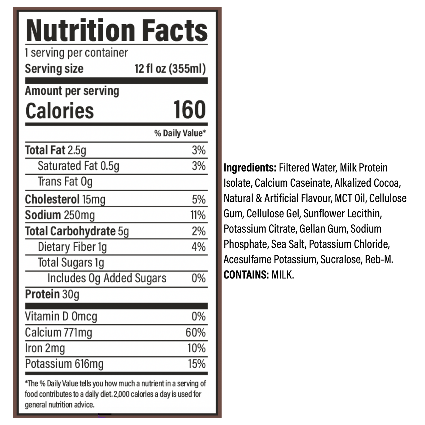 Informations Nutritionnelles