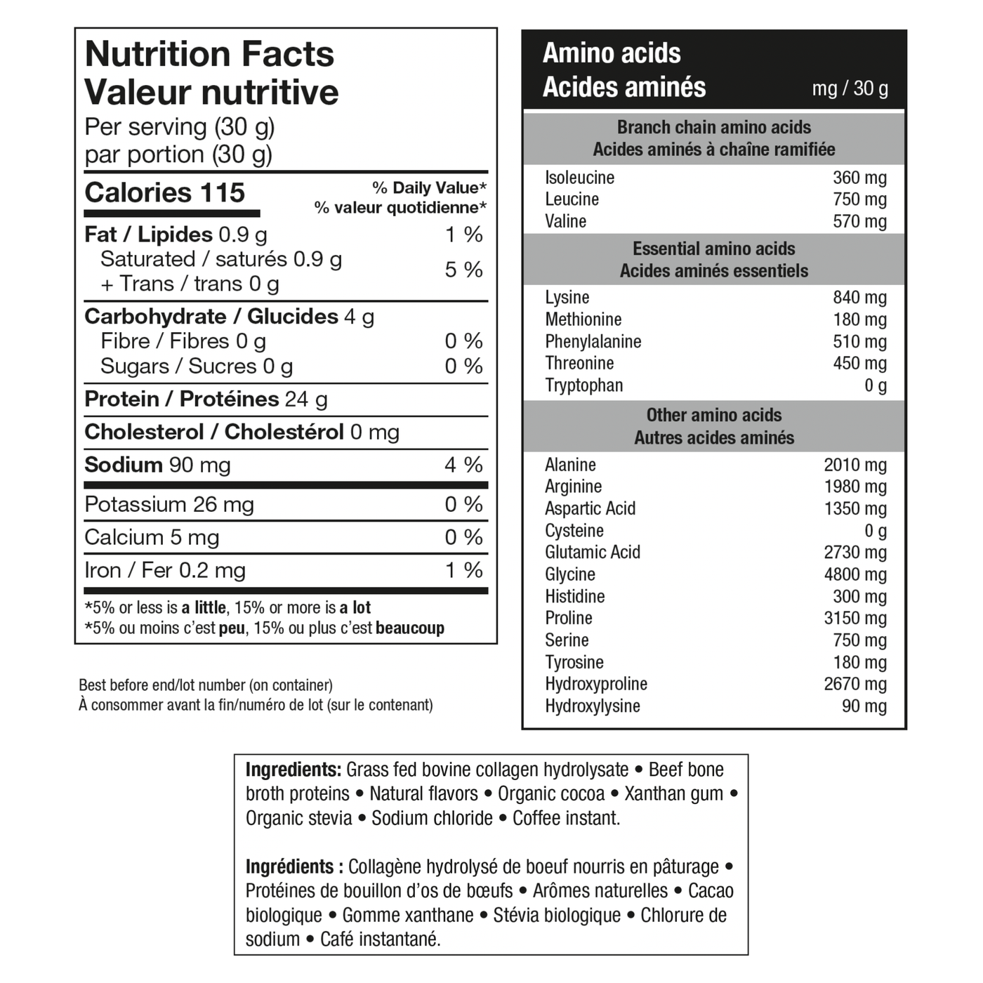 Informations Nutritionnelles