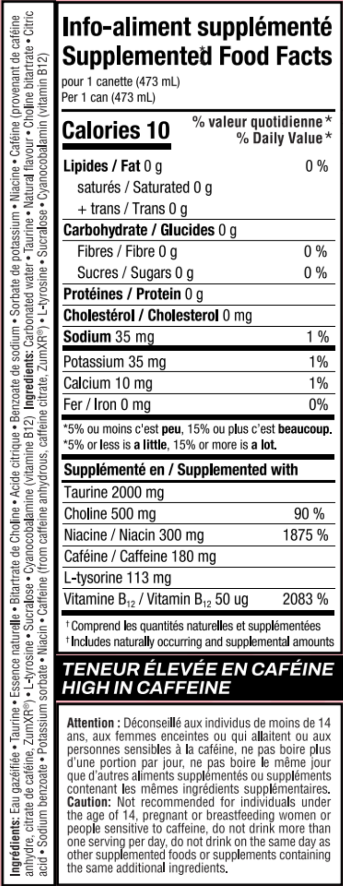 Informations Nutritionnelles