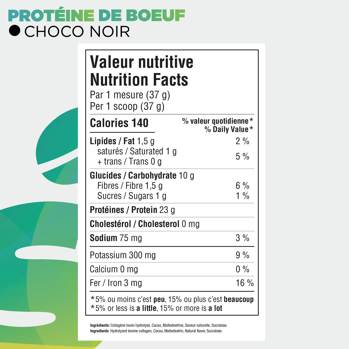 Informations nutritionnelles