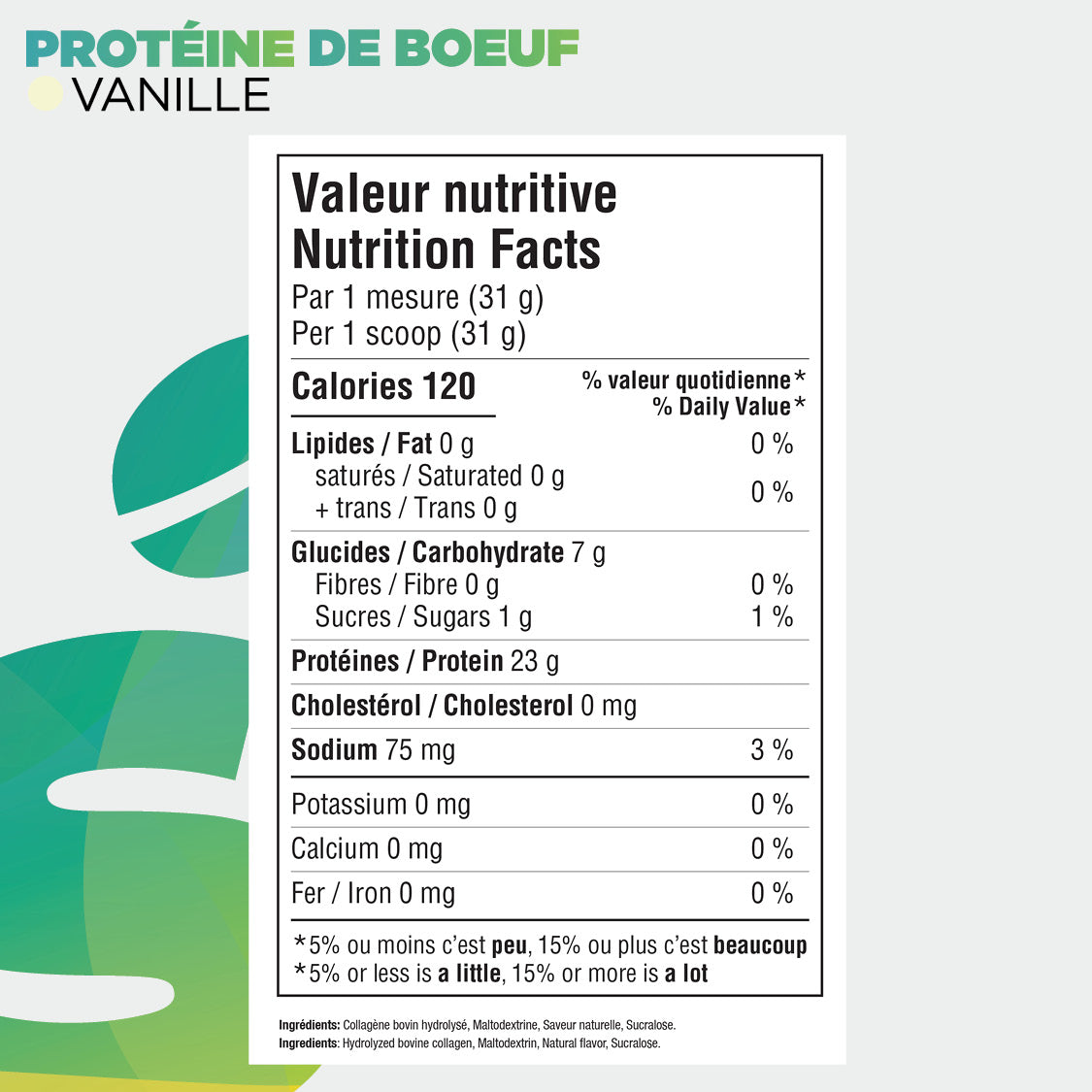 Informations nutritionnelles