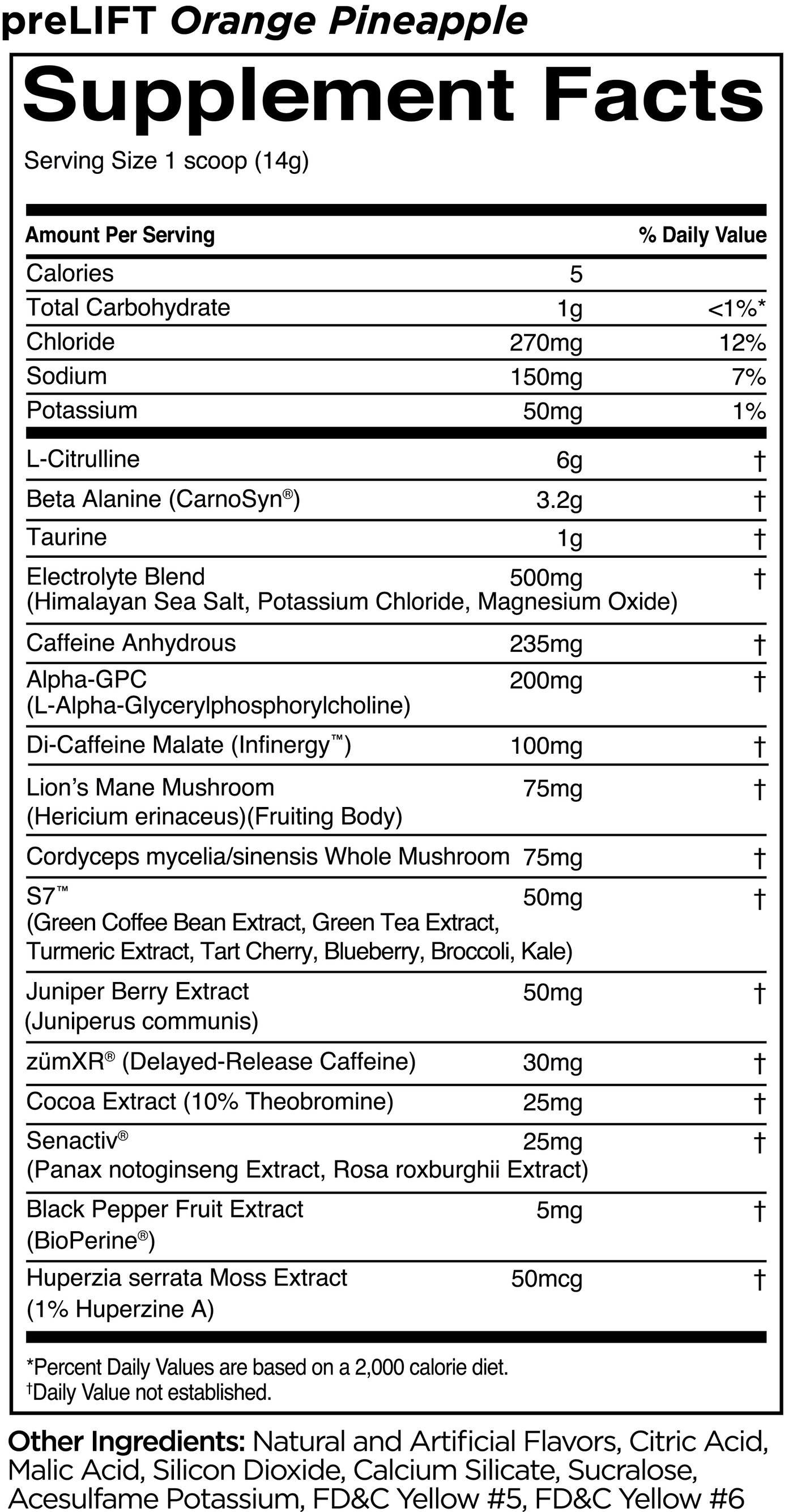 Informations Nutritionnelles