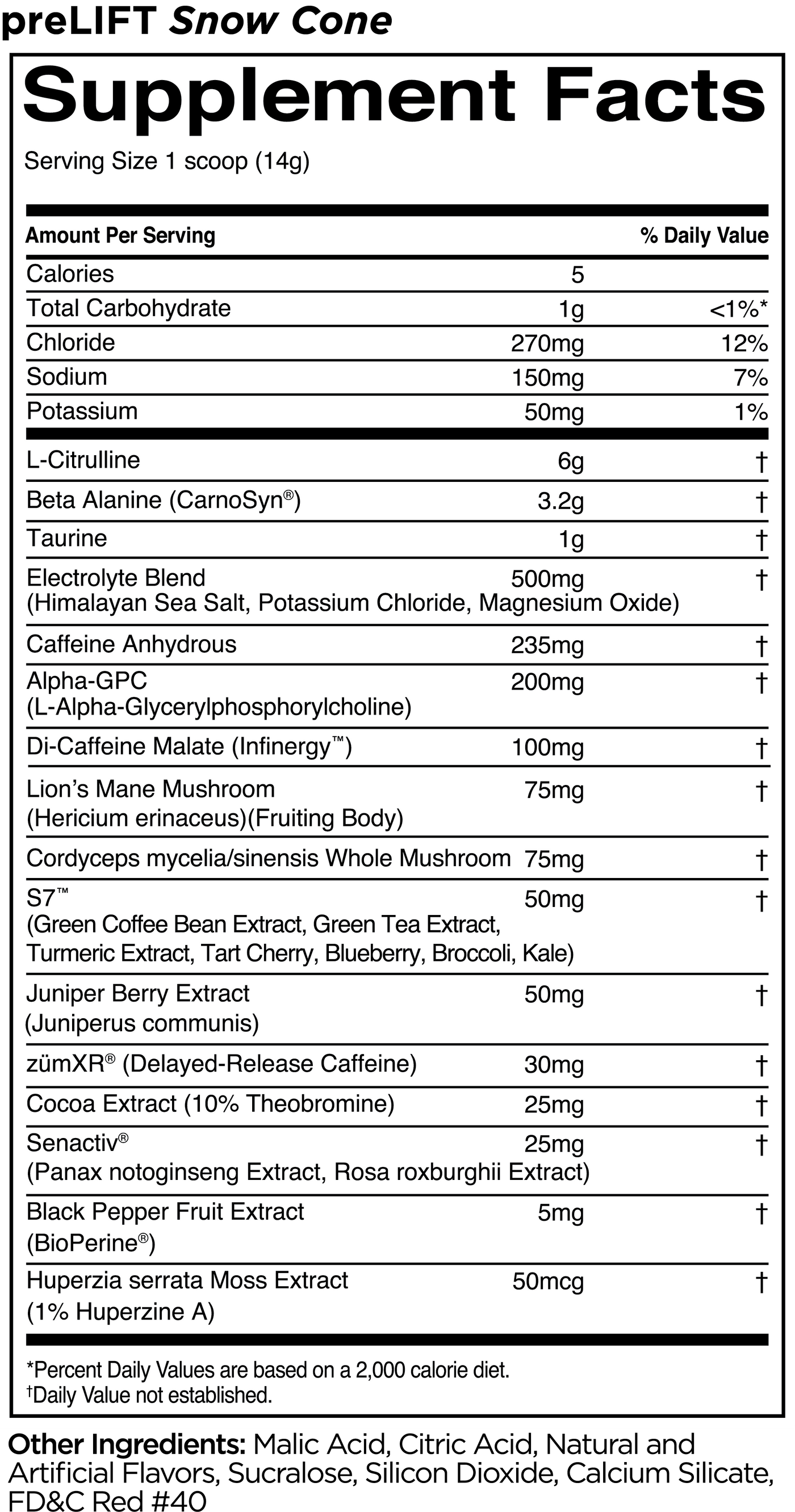 Informations Nutritionnelles