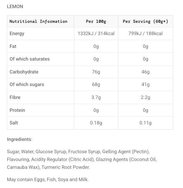 Informations Nutritionnelles