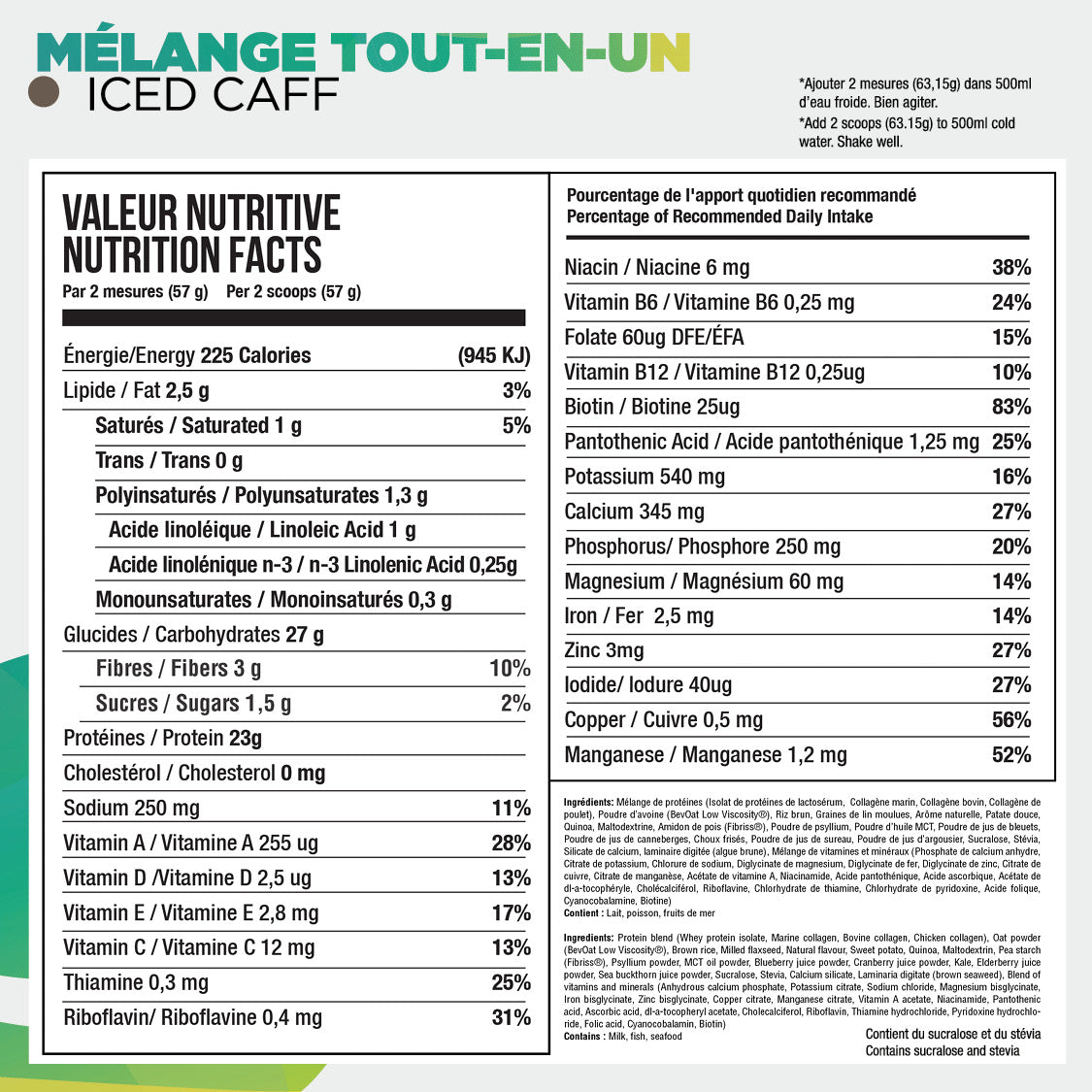 Informations Nutritionnelles